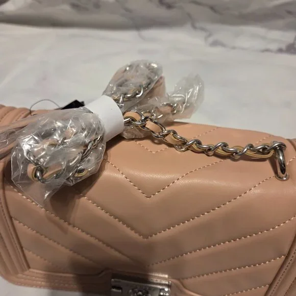 Badgley Mischka Blush Quilted Crossbody #0001 - Picture 4 of 4